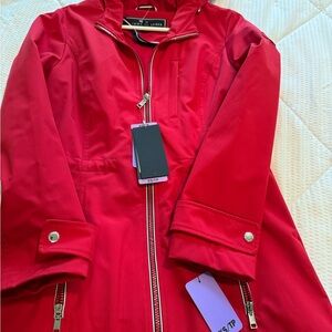 Tommy Hilfiger Vibrant Red Trench Coat